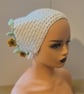  White Sunflower Crochet Bandana - Boho Summer Festival Headscarf - Image 4