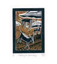Watching The Wild Donkeys two-colour linocut print - Image 2