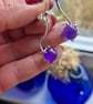 Sterling silver and purple jade stone earings - Image 2