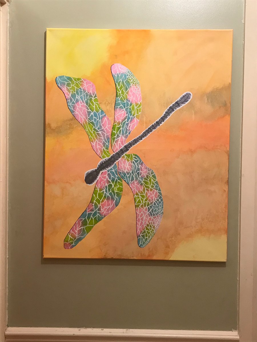 Acrylic painting on canvas - Dragonfly