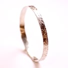 Textured sterling silver bangle 
