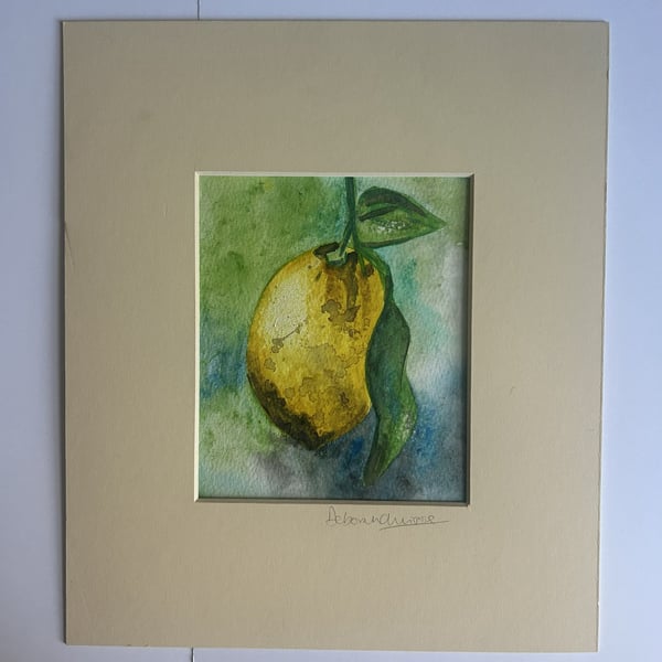 lemon watercolour painting