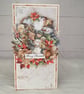 Handmade Christmas Card. Snowman & Children Vintage Christmas Card.(36) - Image 1