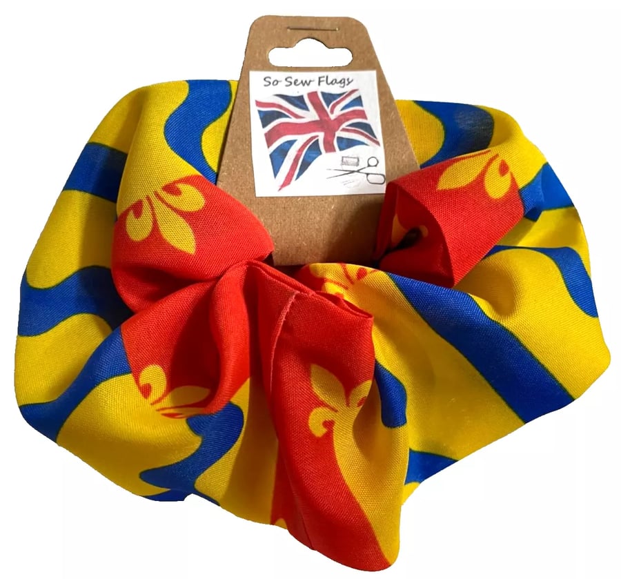 Cambridgeshire Red Flag Hair Scrunchie Scrunchies Accessory Band Elastic