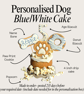 Personalised Dog Birthday Cake treat box, Homemade iced cake and biscuits 
