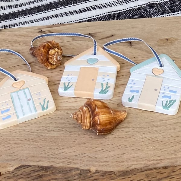 Coastal Drift, Little Fishes - hand painted hanging decorations (set of three)