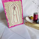 Regency Lady Card Jane Austen Card Emma Display Art Blank Card Bennet Sister