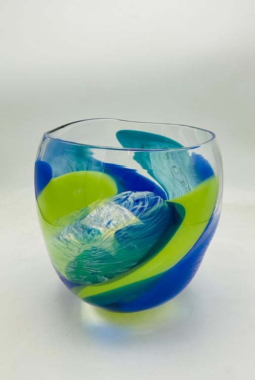 Opaque Diatom Bowl with Ripple Rim