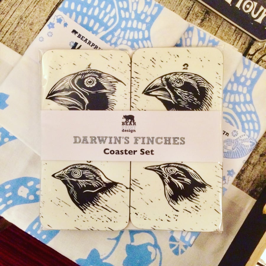Darwin's Finches Coaster Set