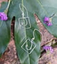 Square silver wire earrings - Image 4