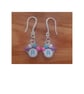 Personalised coloured beads and initial letter Earrings