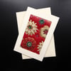 Individually Hand Crafted Textile Christmas Blank Card