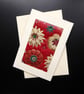 Individually Hand Crafted Textile Christmas Blank Card
