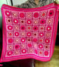 Artisan Floral Crochet Throw,Blanket with Hanging Corner Flower Motifs. 44" Sq. - Image 4