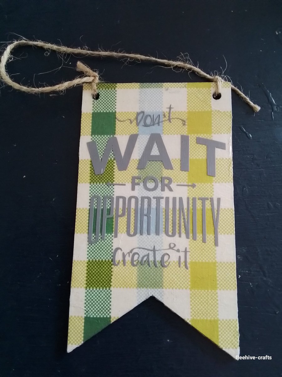 Small decoupage hanging decoration 
