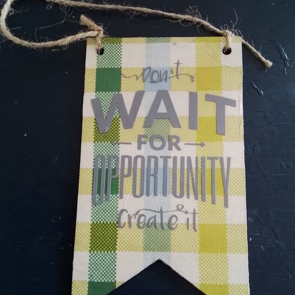 Small decoupage hanging decoration 