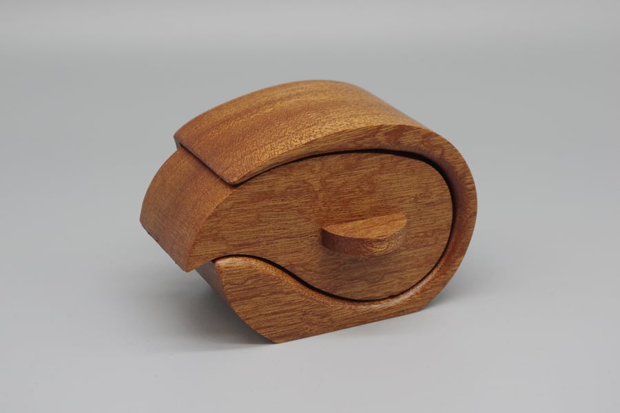 Handmade Wooden Trinket, Jewel Box. With Secret Drawer.