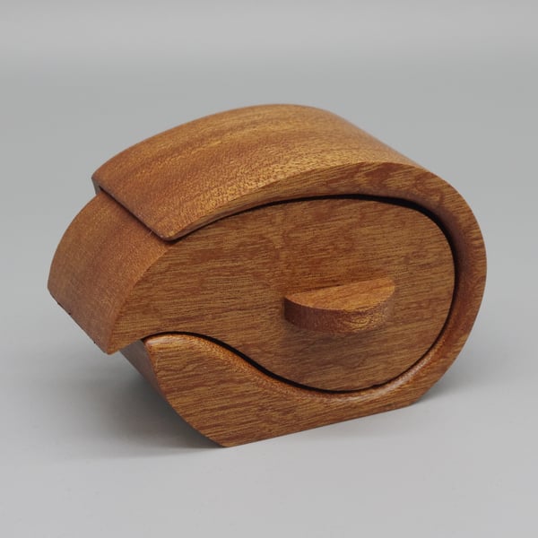 Handmade Wooden Trinket, Jewel Box. With Secret Drawer.