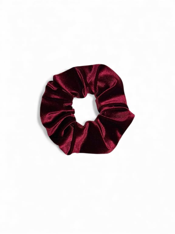Wine Velvet Scrunchie - Large