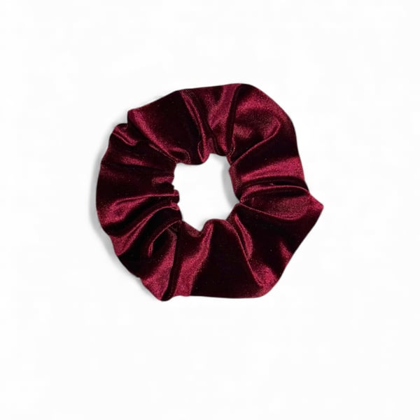 Wine Velvet Scrunchie - Large