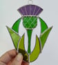 Stained Glass Thistle - Handmade Hanging Window Decoration  - Image 9