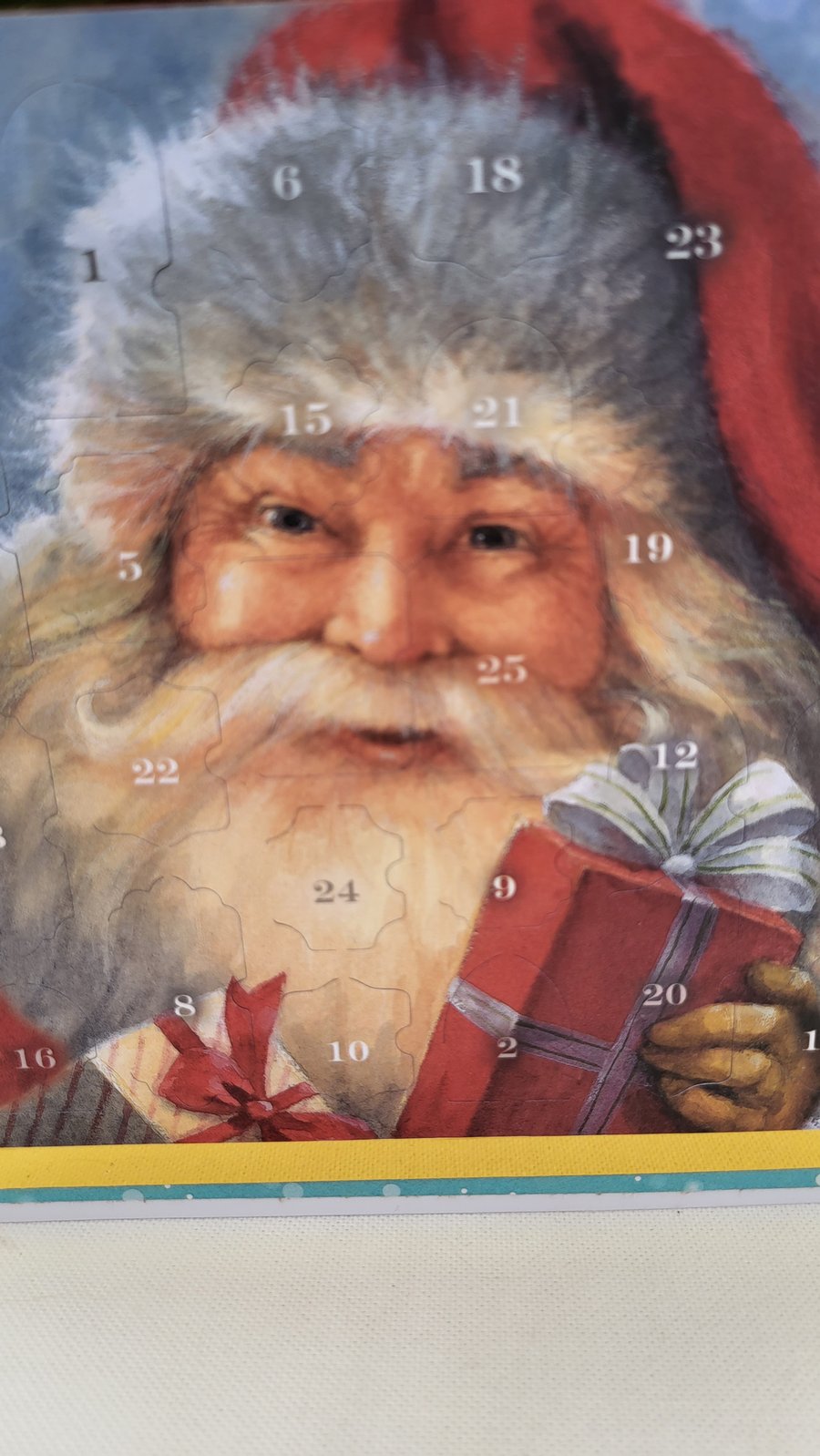 Christmas advent calender greeting card.  