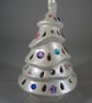 White Glittery Ceramic Xmas Christmas Tree Candle Tea Light Holder Decoration.   - Image 2