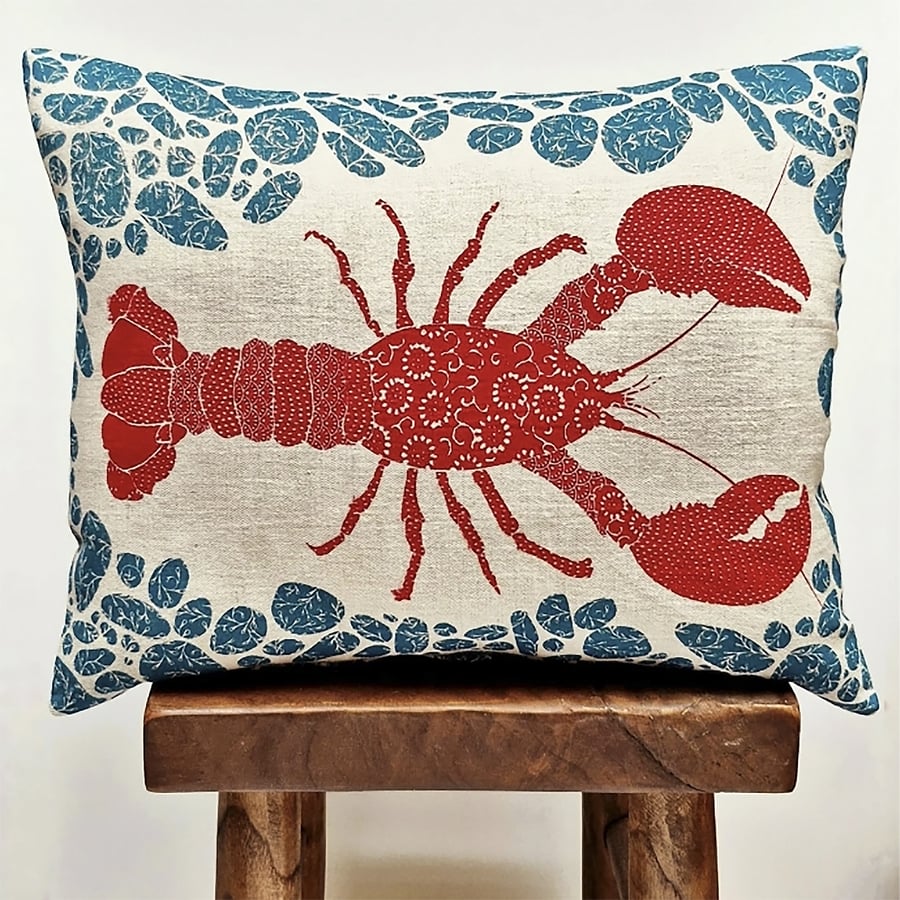 Linen Lobster Cushion
