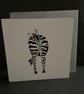 Zebra fun style blank greetings card 