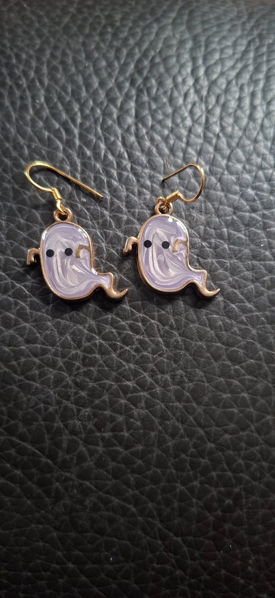 Halloween themed earrings-pale purple ghost