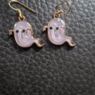 Halloween themed earrings-pale purple ghost
