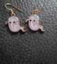 Halloween themed earrings-pale purple ghost