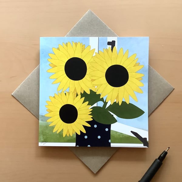 Greetings card - sunflowers 