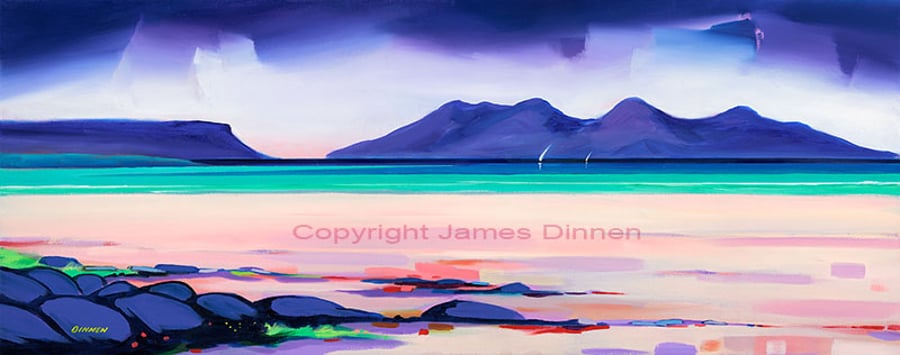 Camusdarach Beach.  Extra large limited edition giclee print (free UK postage)