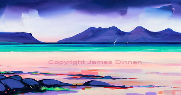 Camusdarach Beach.  Extra large limited edition giclee print (free UK postage)