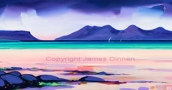 Camusdarach Beach.  Extra large limited edition giclee print (free UK postage)