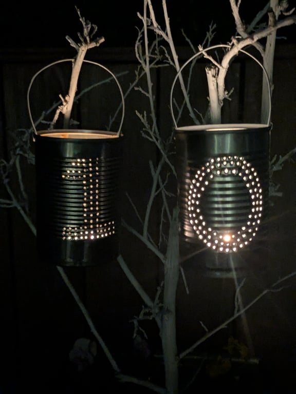 Tenth Wedding Anniversary Tin-Can Lantern