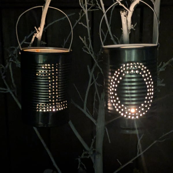 Tenth Wedding Anniversary Tin-Can Lantern