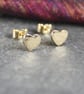 Tiny Gold heart stud earrings 9ct  - Image 5