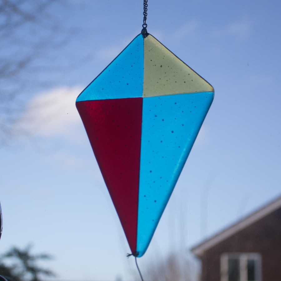 Multi-Coloured Fused Glass Kite - 3090