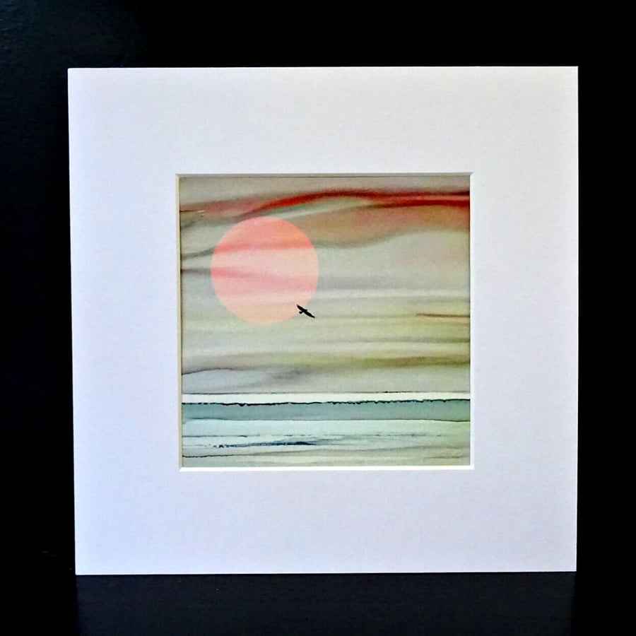 Limited Edition Print - Seascape - Rising Sun - Stylised Art