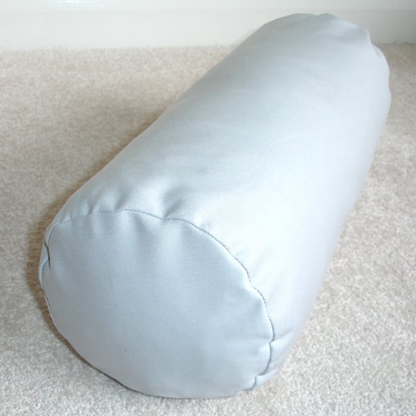 Bolster Pillow Cover Light Grey 6x16 Round Cylinder Plain Block Neckroll Cushion