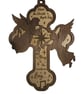Hark The Herald Angels Sing Christmas Ornament Wooden Nativity Cross Christian C