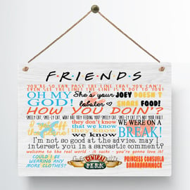 Metal Friends Quotes Hanging Plaque Friendship Gift TV Show