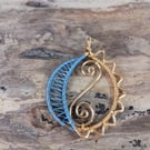 Wire Sun And Moon Pendant