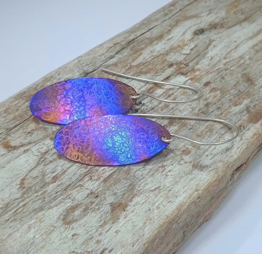  Handmade Coloured Titanium Earrings - UK Free Post