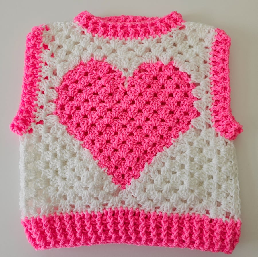 Kids crochet cropped sweater vest tank top