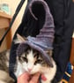 Crochet cat witch hat 