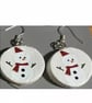 Sterling Silver Christmas Clay Earrings 