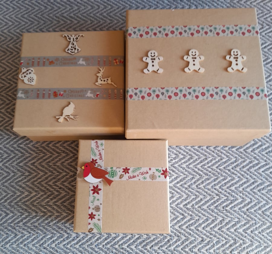 Set of 3 christmas boxes 